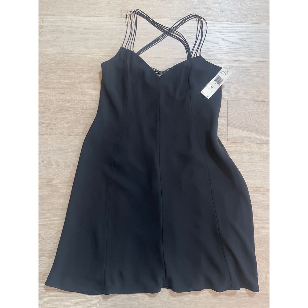 NWT Jones New York Black Dress Strappy Cocktail Event LBD Size Womens 14‎ XL
